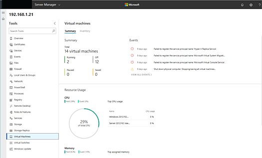 Windows Admin Center Virtual Machine