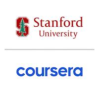 Stanford and Coursera logos.