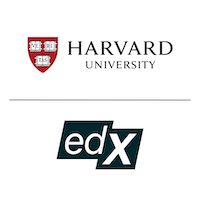 Harvard and edX logos.