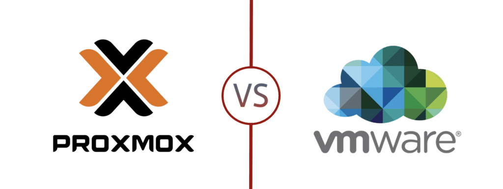 Proxmox vs VMware logos